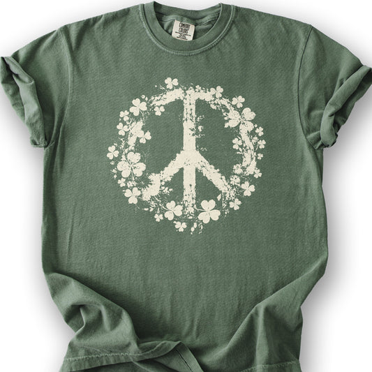 Shamrock Peace T-Shirt - Moss