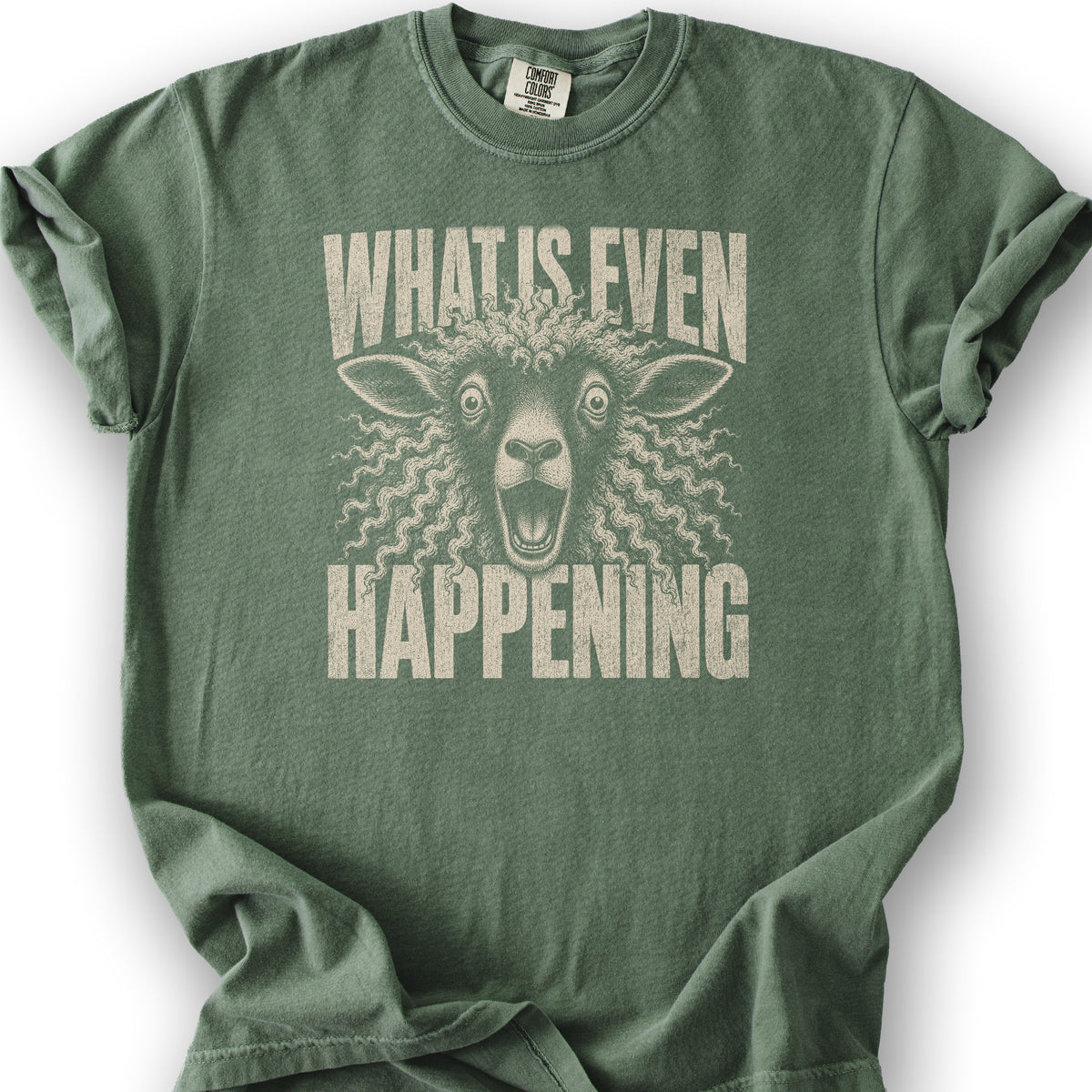 Sheep Happening T-Shirt - Moss