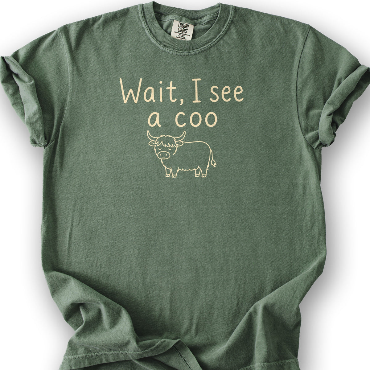 Wait I See A Coo T-Shirt - Moss