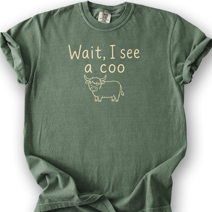 Wait I See A Coo T-Shirt - Moss
