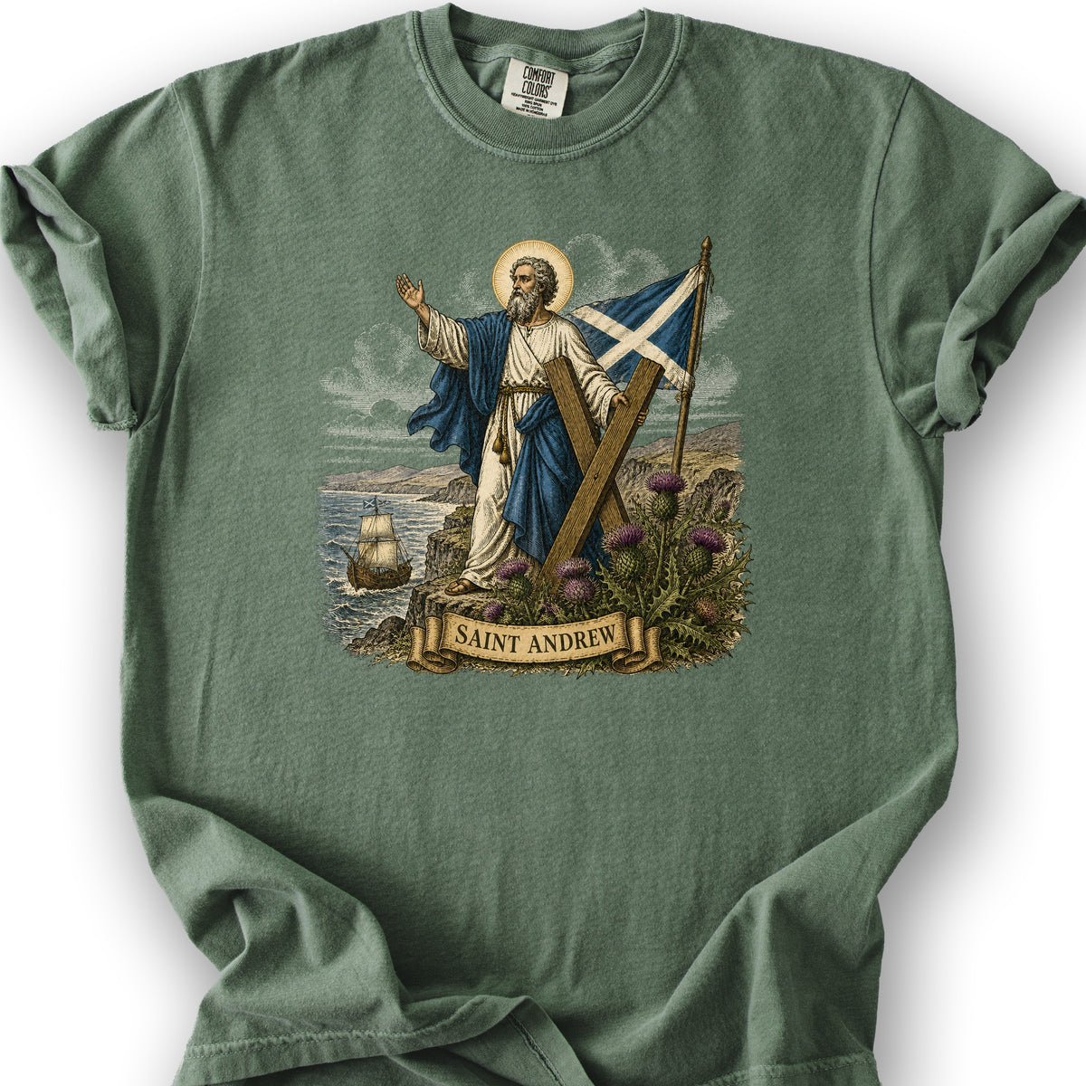 Saint Andrew T-Shirt - Moss