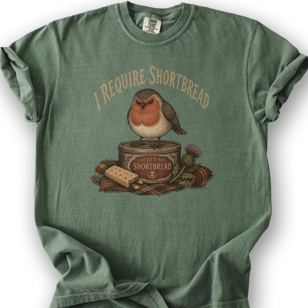 I Require Shortbread T-Shirt - Moss