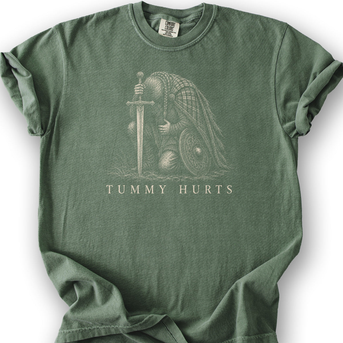 Tummy Hurts T-Shirt - Moss