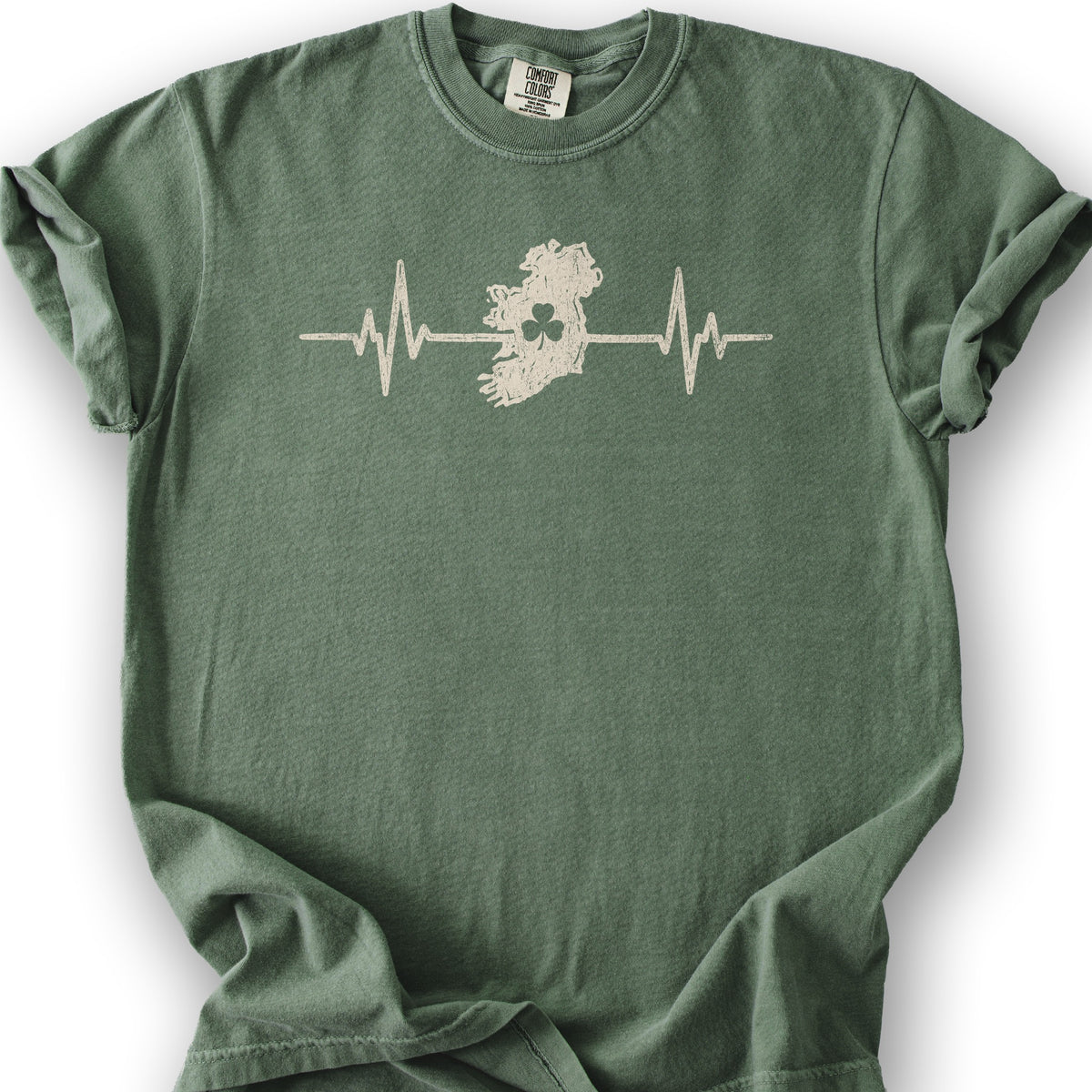 Ireland Heartbeat T-Shirt - Moss