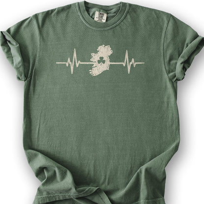 Ireland Heartbeat T-Shirt - Moss