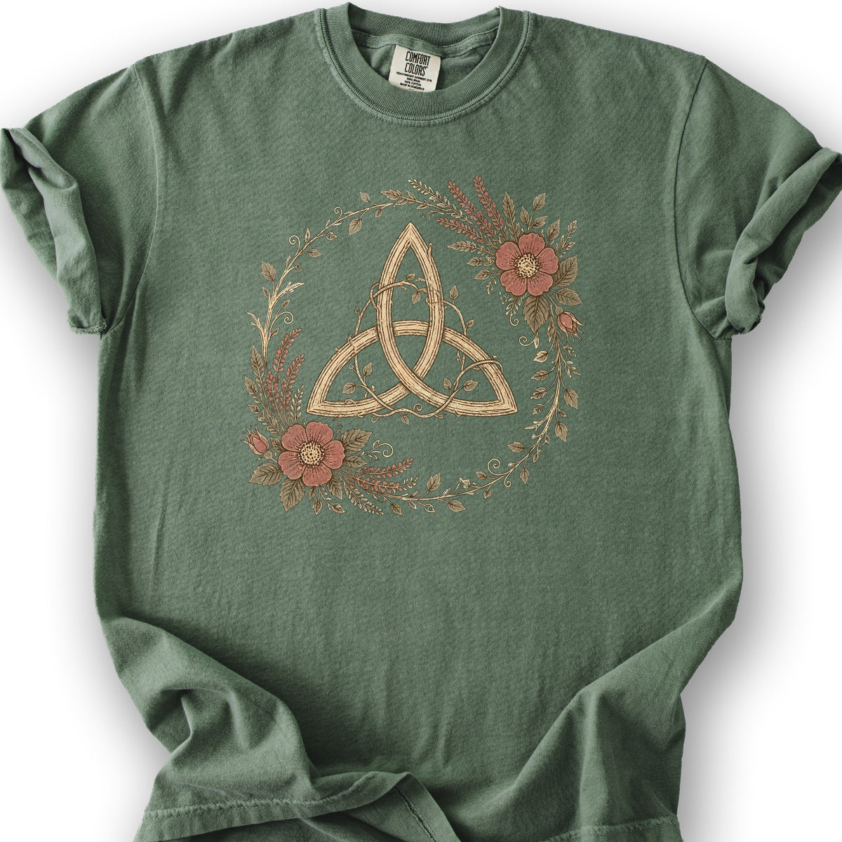 Trinity Garden Wreath T-Shirt - Moss