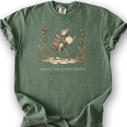 Wee Blether Frog T-Shirt - Moss