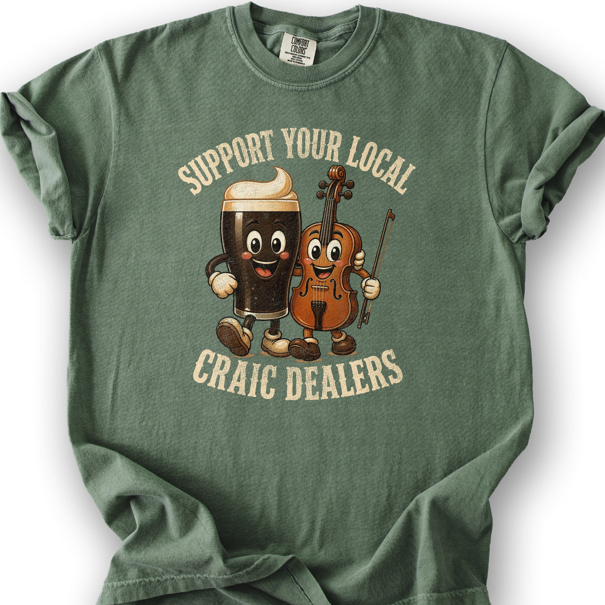 Craic Dealers T-Shirt - Moss