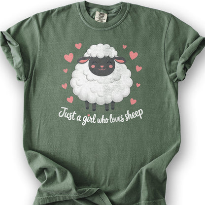Just A Girl Sheep T-Shirt