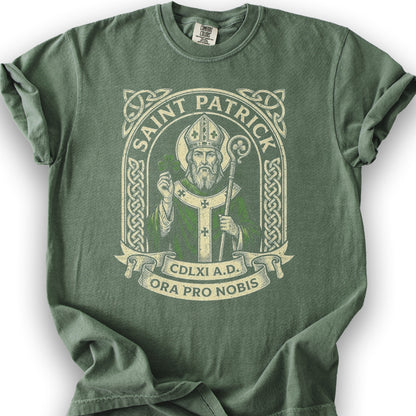 Saint Patrick Ora Pro Nobis T-Shirt - Moss