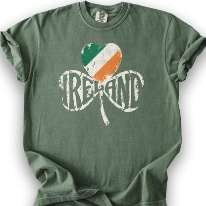 Ireland Shamrock Flag T-Shirt - Moss