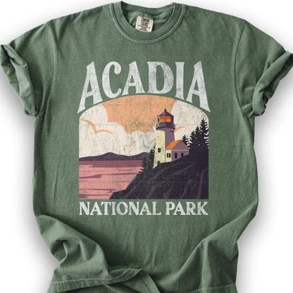 Acadia National Park Shirt "Big and Bold" T-Shirt - Moss