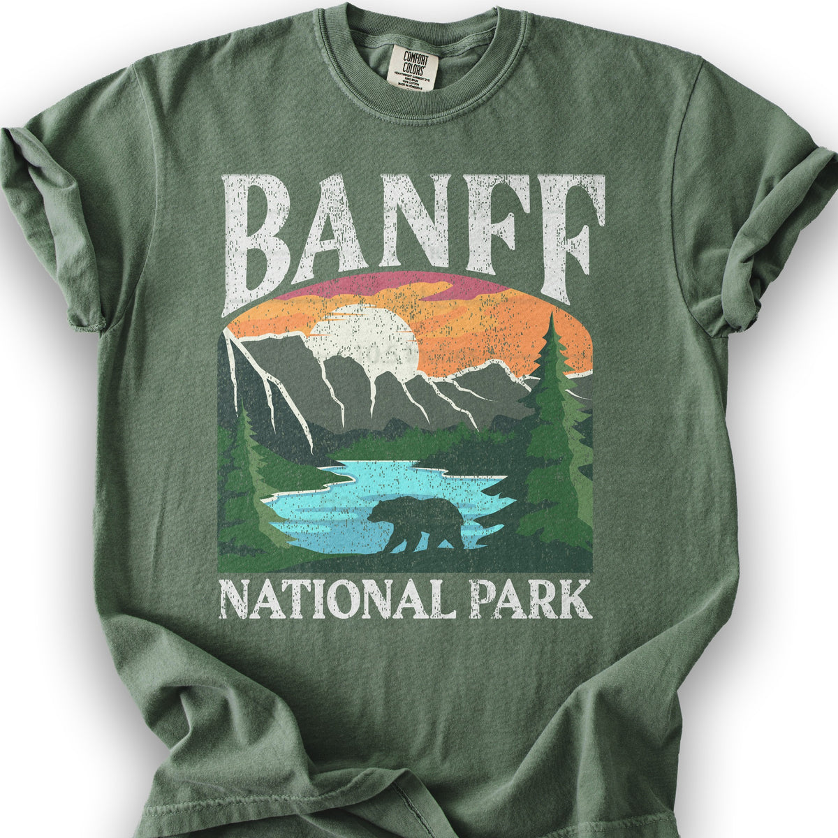 Banff National Park "Big and Bold" T-Shirt - Moss
