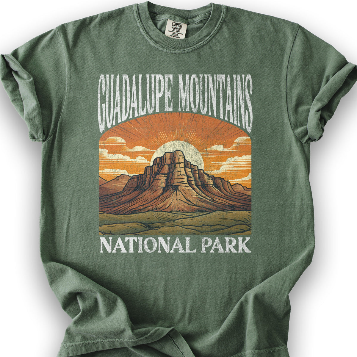 Guadalupe Mountains National Park "Big and Bold" T-Shirt - Moss