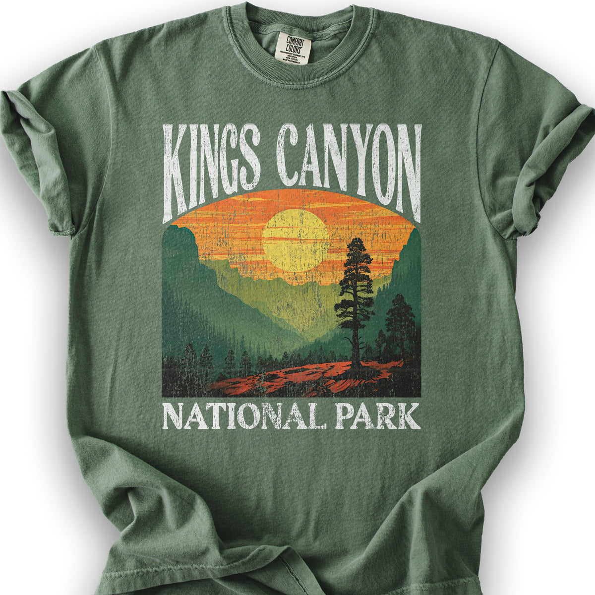 Kings Canyon National Park "Big and Bold" T-Shirt - Moss