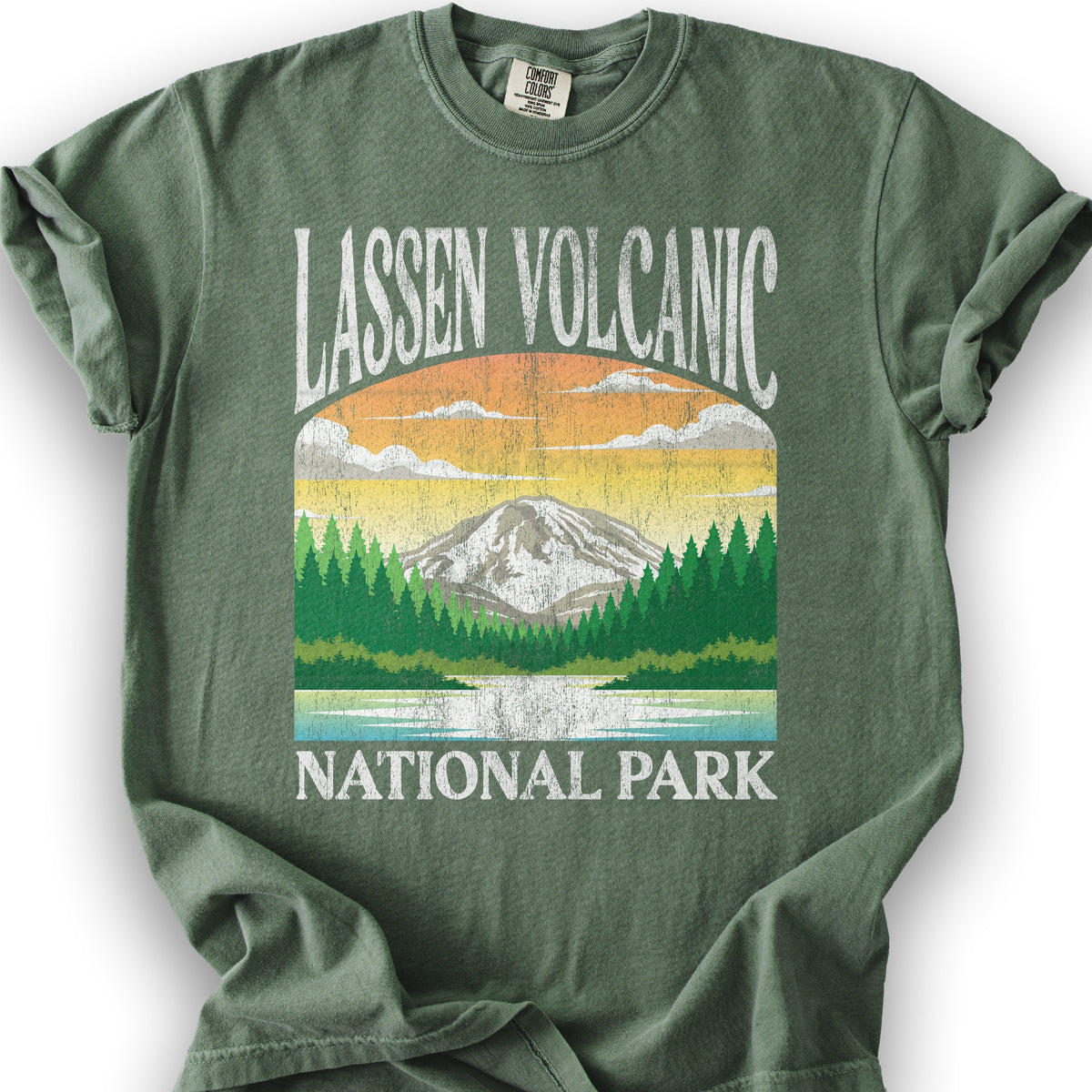 Lassen Volcanic National Park "Big and Bold" T-Shirt - Moss