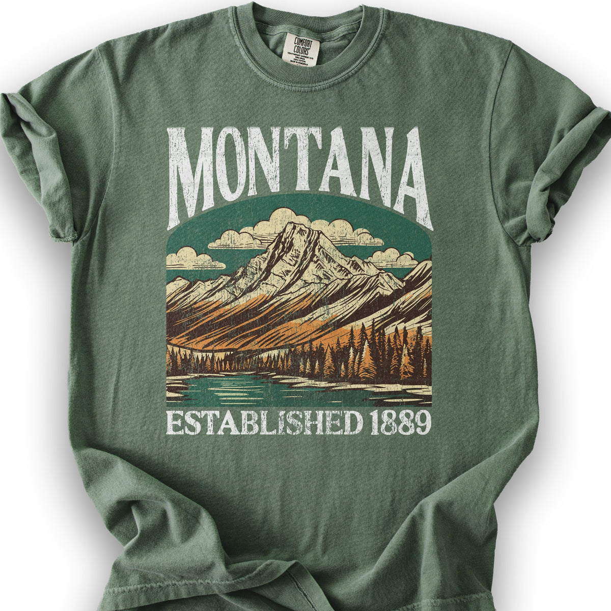 Montana "Big and Bold" State T-Shirt - Moss