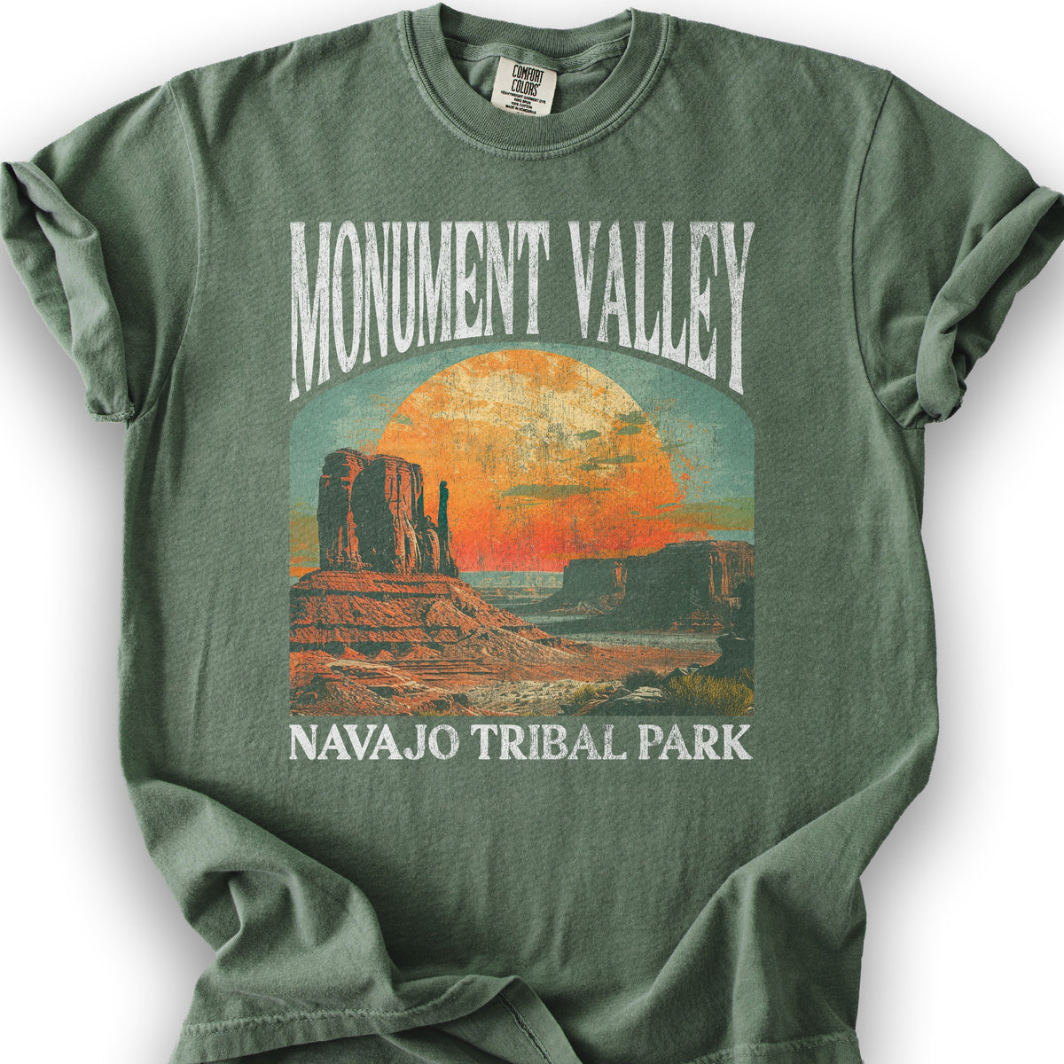 Monument Valley Arizona "Big and Bold" T-Shirt - Moss