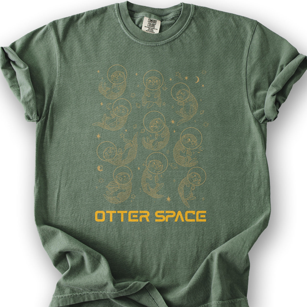 Otter Space T-shirt - Moss