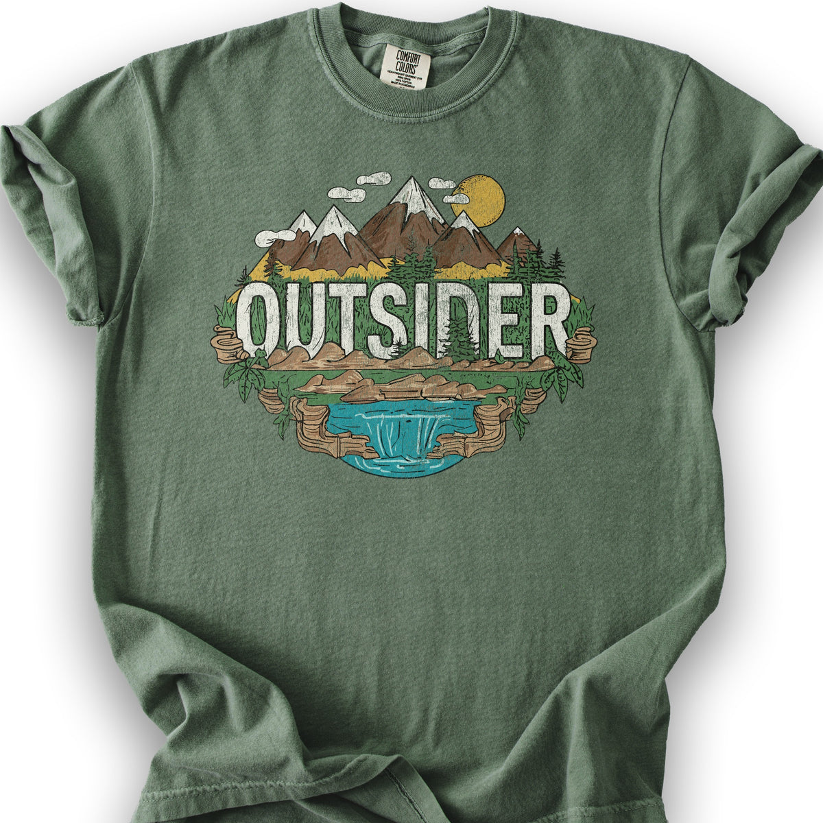 Outsider Graphic T-Shirt - Moss