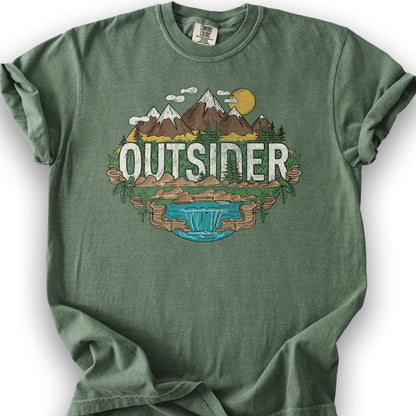Outsider Graphic T-Shirt - Moss