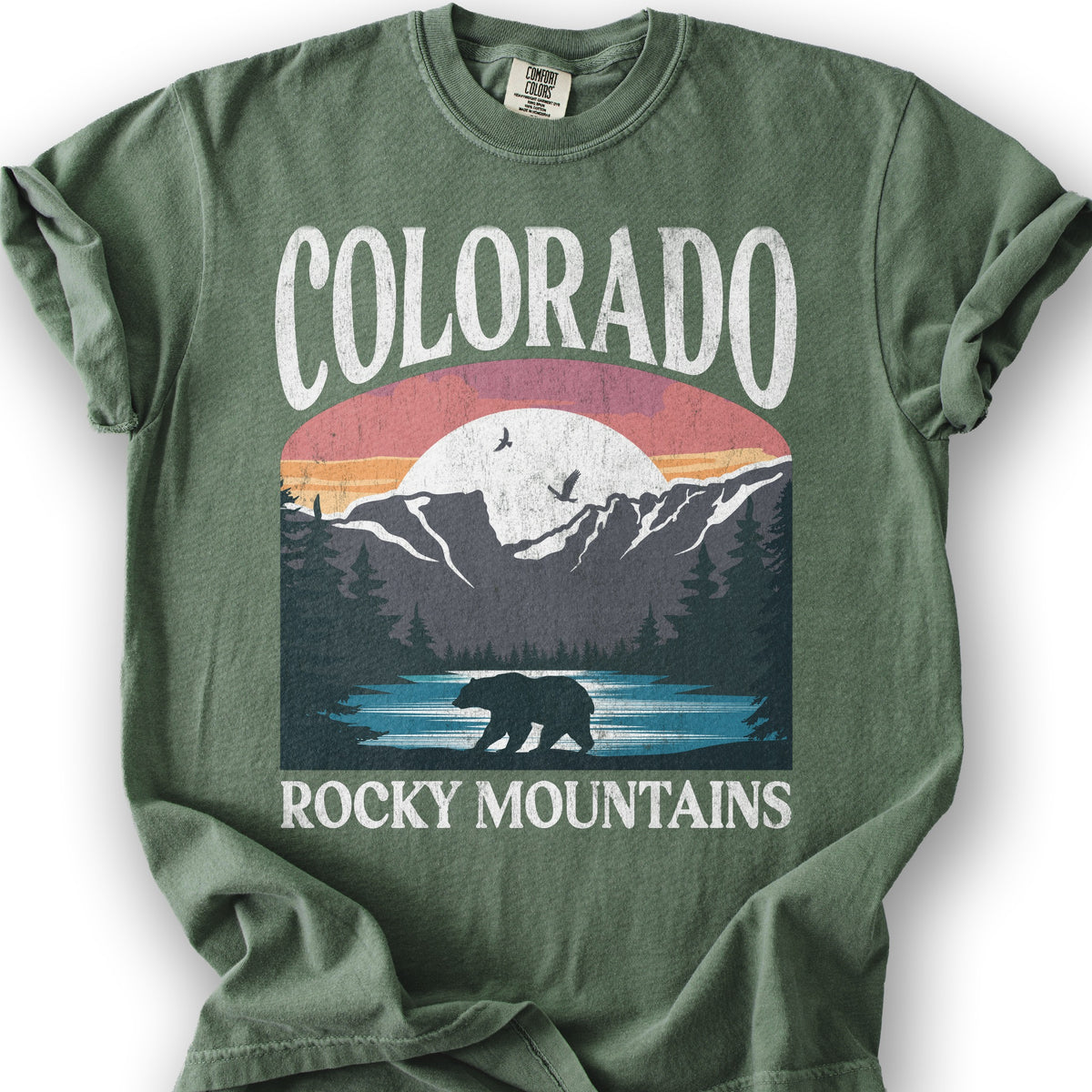 Colorado "Big and Bold" State T-Shirt - Moss
