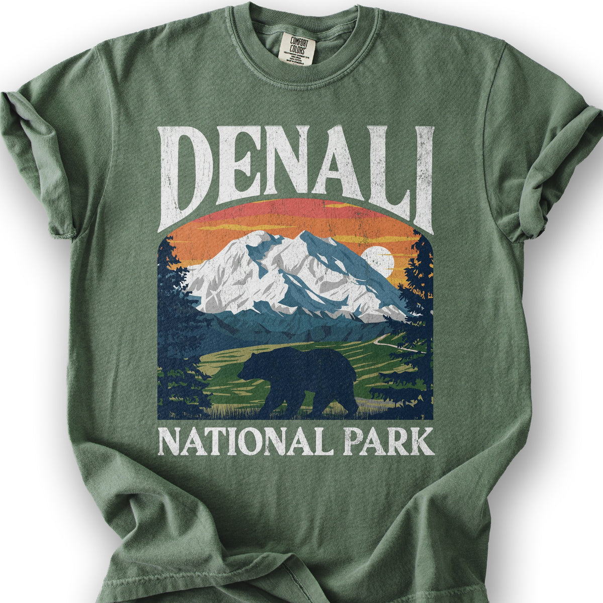 Denali National Park "Big and Bold" T-Shirt - Moss