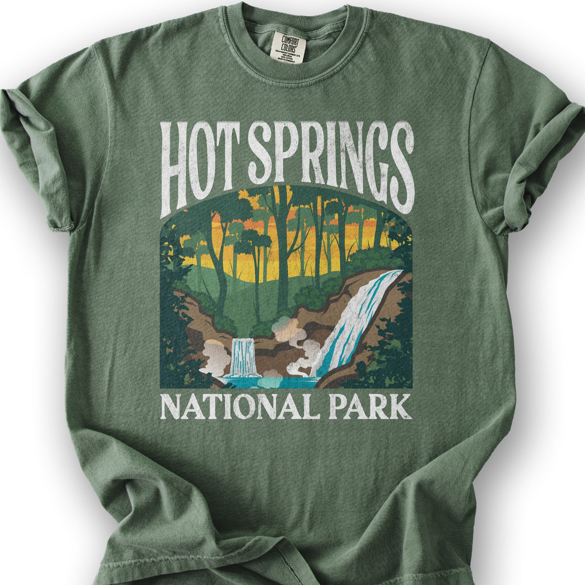 Hot Springs National Park "Big and Bold" T-Shirt - Moss