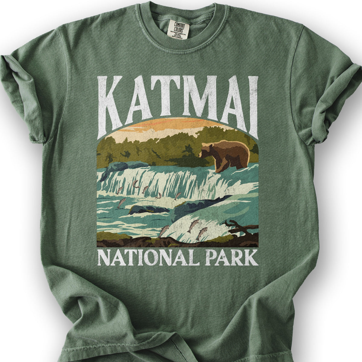 Katmai National Park "Big and Bold" T-Shirt - Moss