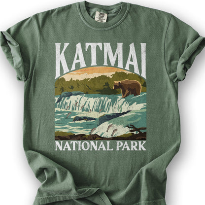 Katmai National Park "Big and Bold" T-Shirt - Moss