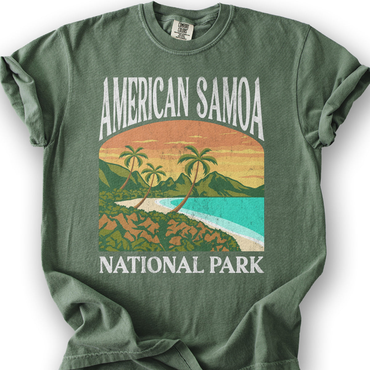 National Park of American Samoa "Big and Bold" T-Shirt - Moss