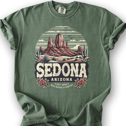 Sedona Arizona "Red Rock Country" T-Shirt - Moss
