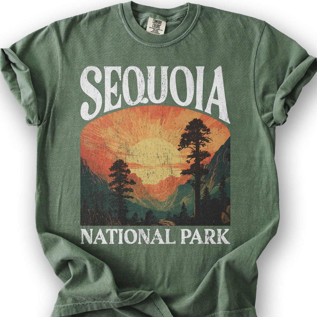 Bargain Bin Overstock! Sequoia National Park "Big and Bold" T-Shirt - Moss