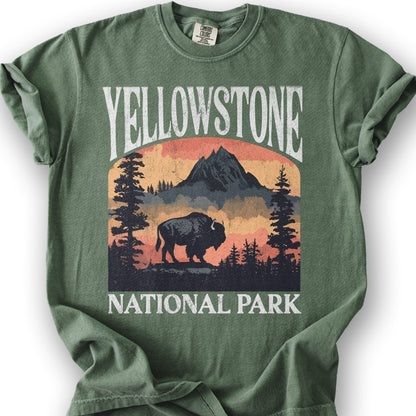Yellowstone National Park "Big and Bold" T-Shirt - Moss