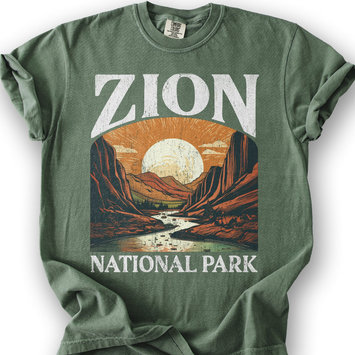 Zion National Park "Big and Bold" T-Shirt - Moss