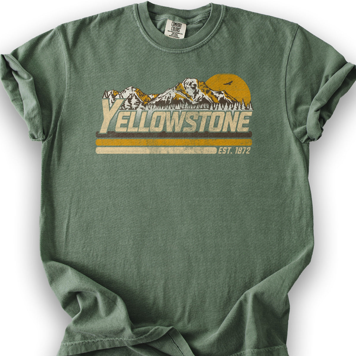 Yellowstone Retro Stripe T-Shirt - Moss