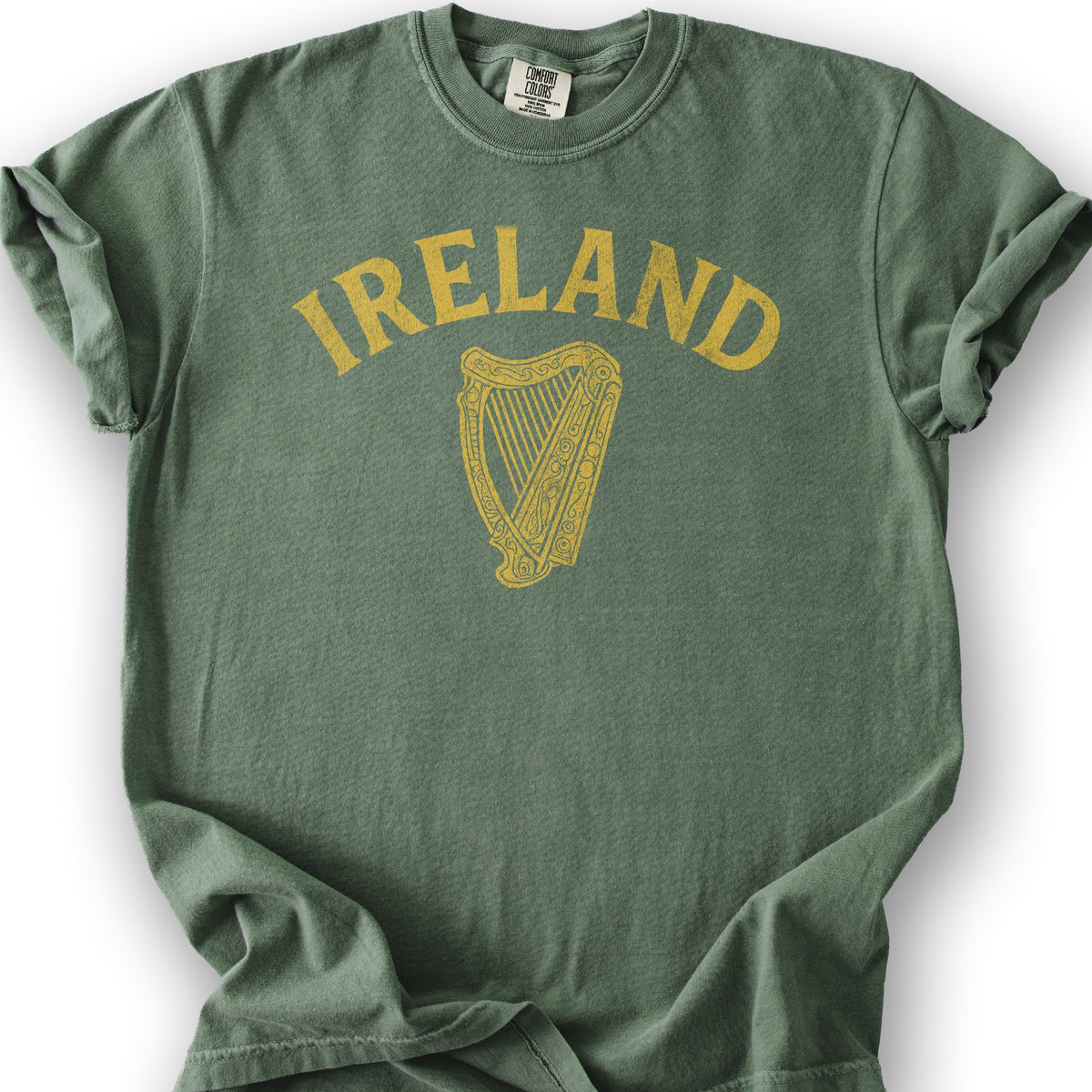 Ireland Vintage Harp T-Shirt - Moss