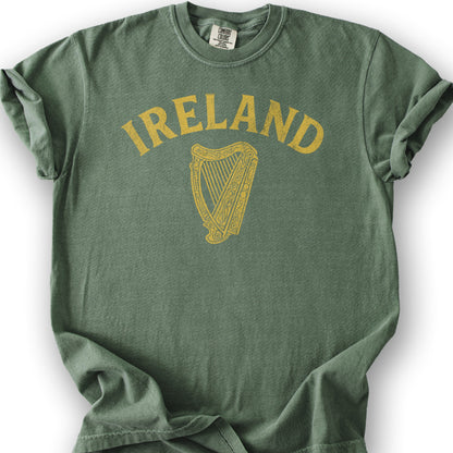 Ireland Vintage Harp T-Shirt - Moss