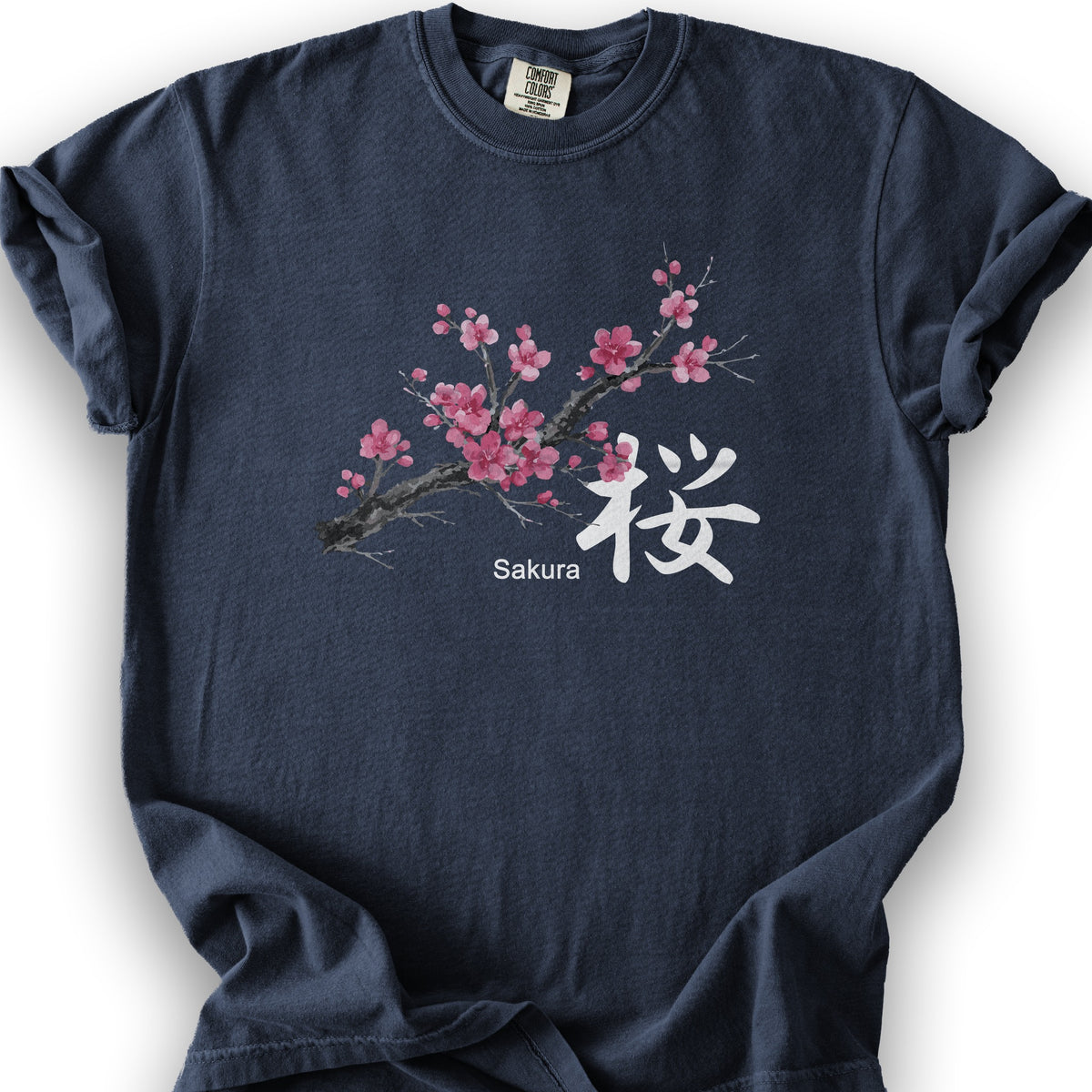 Cherry Blossom Sakura T-Shirt - Navy