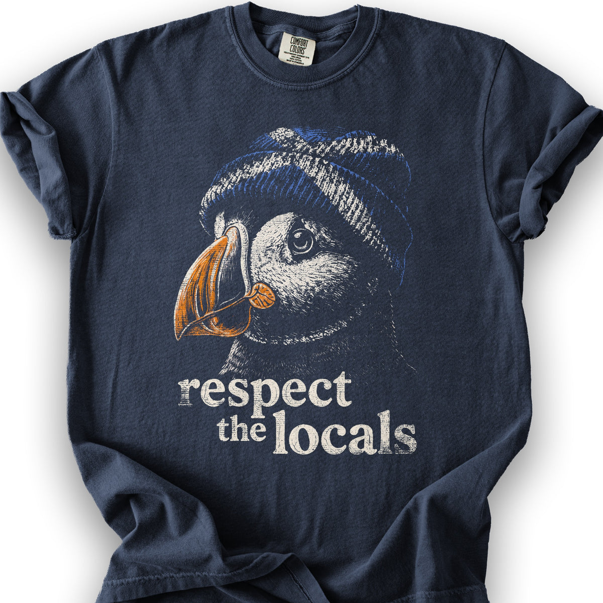 Puffin Scotland Beanie T-Shirt - Navy