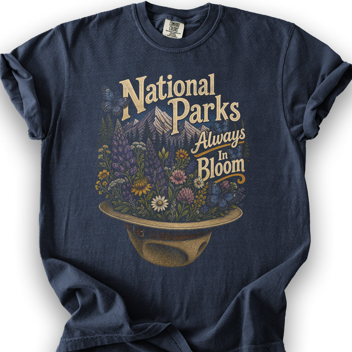 Always In Bloom T-Shirt - Navy