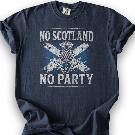 Scotland No Party Flag T-Shirt - Navy