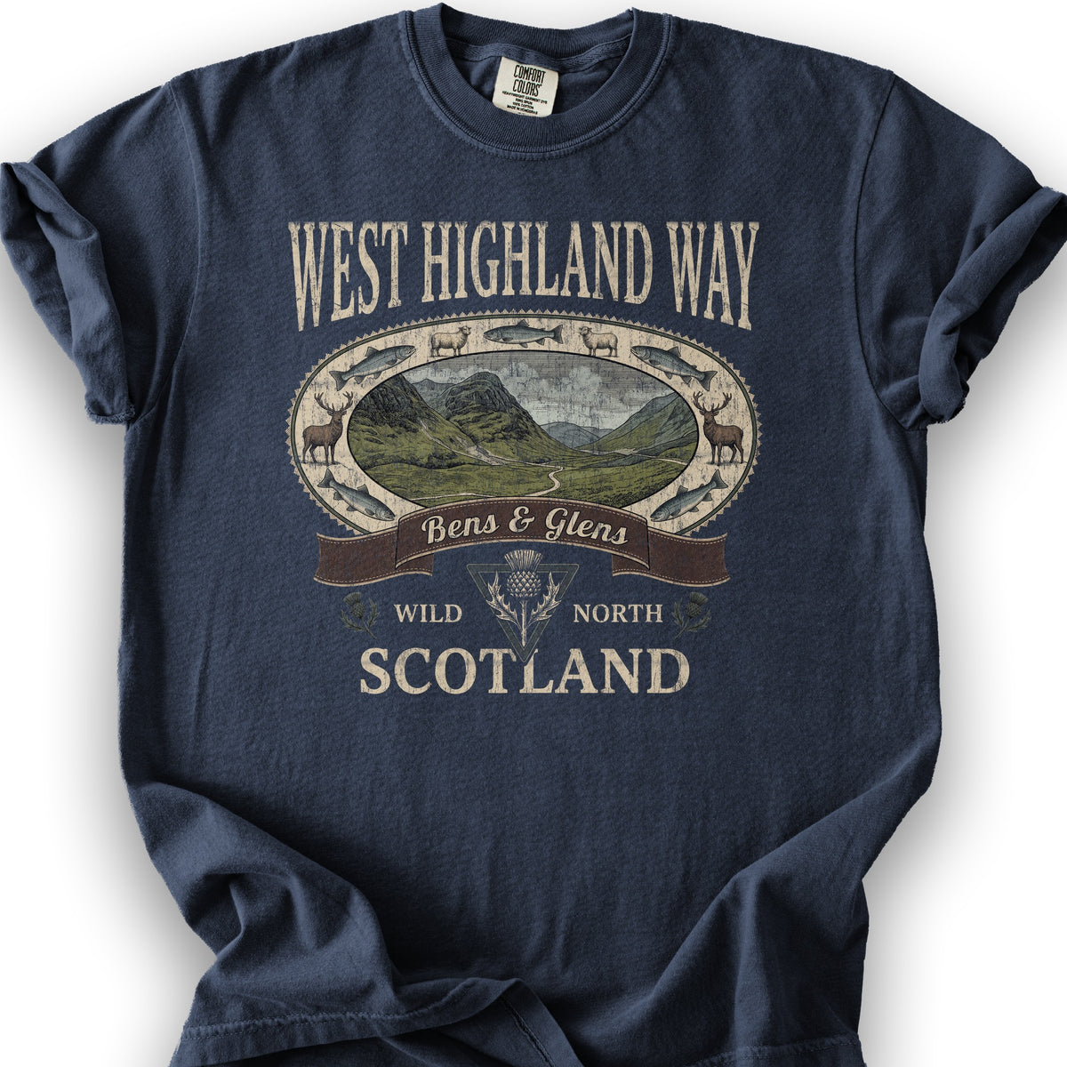West Highland Way Heritage T-Shirt - Navy
