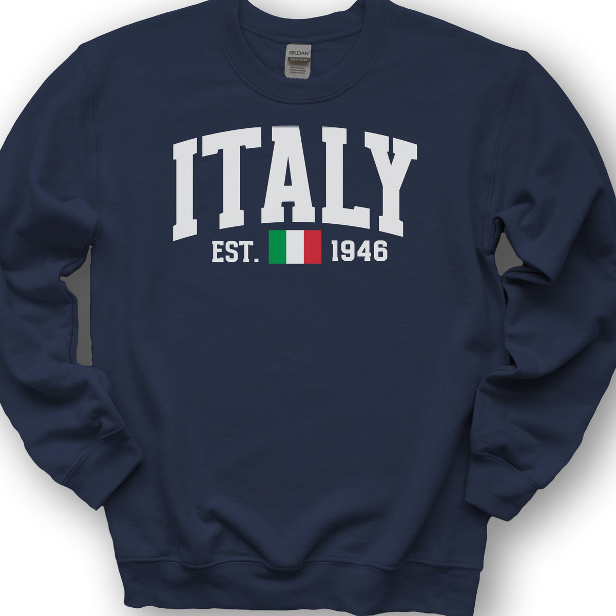 Italy Varsity Flag Sweatshirt - Navy