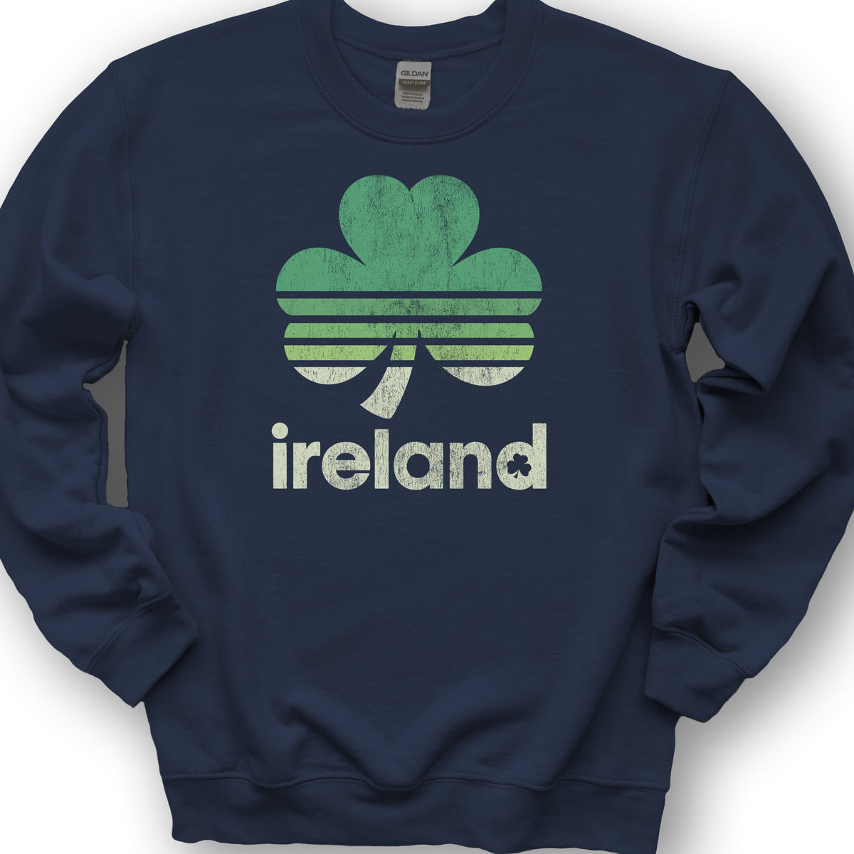 Ireland Retro Shamrock Sweatshirt - Navy