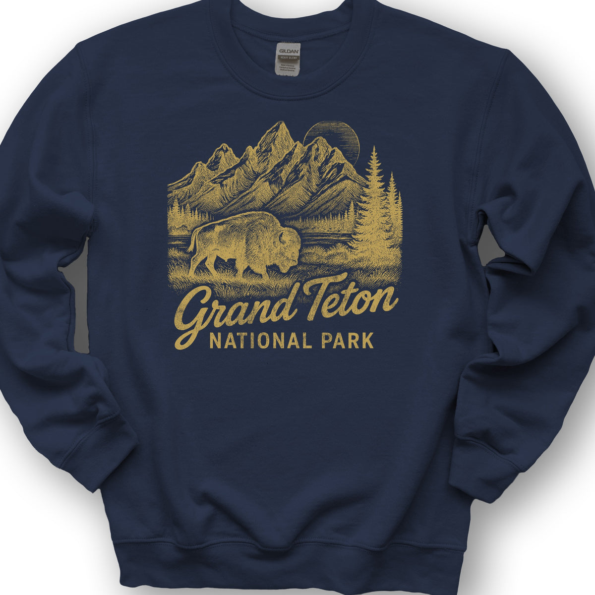 Grand Teton "Vintage Sketch" Sweatshirt - Navy