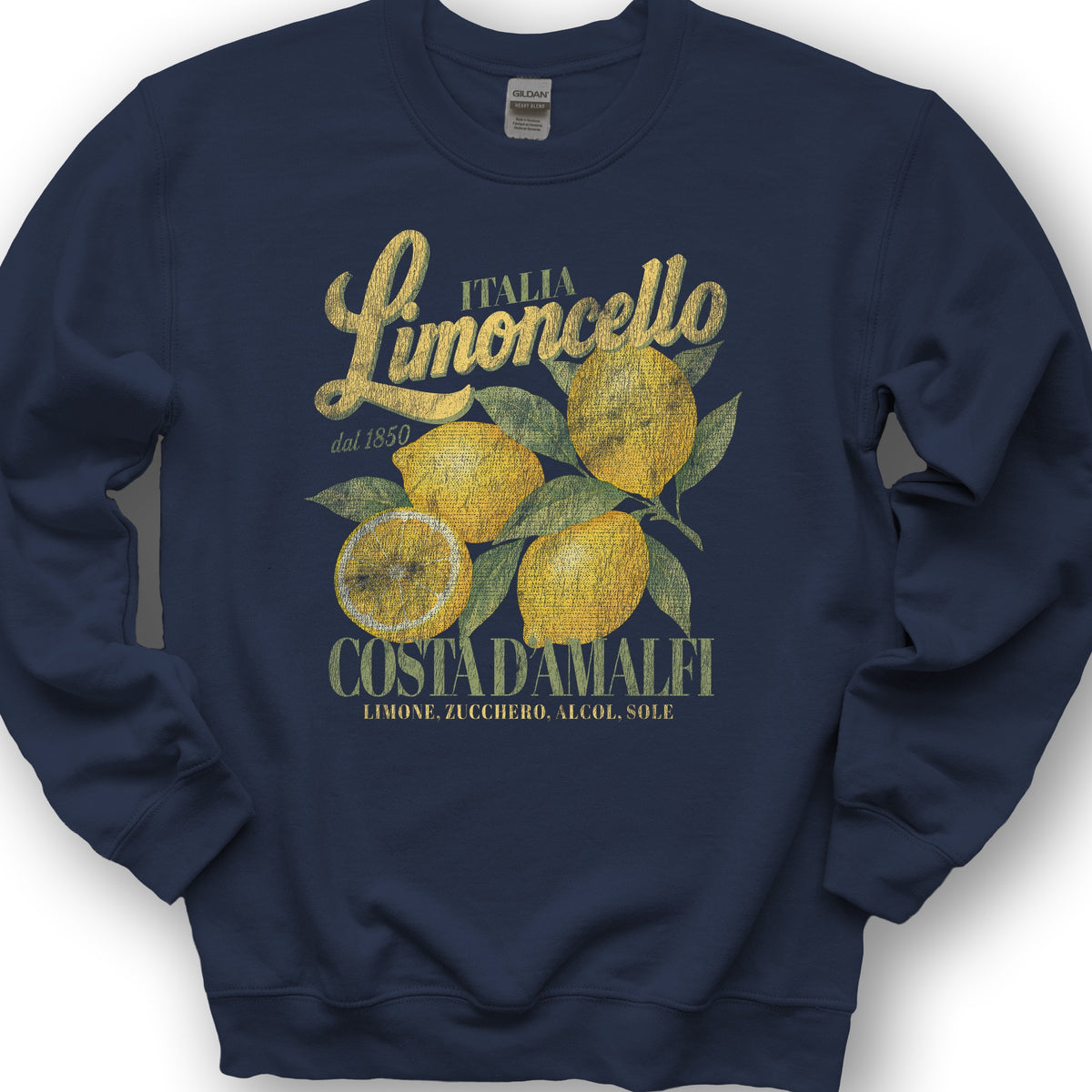 Amalfi Coast "Limoncello" Sweatshirt - Navy