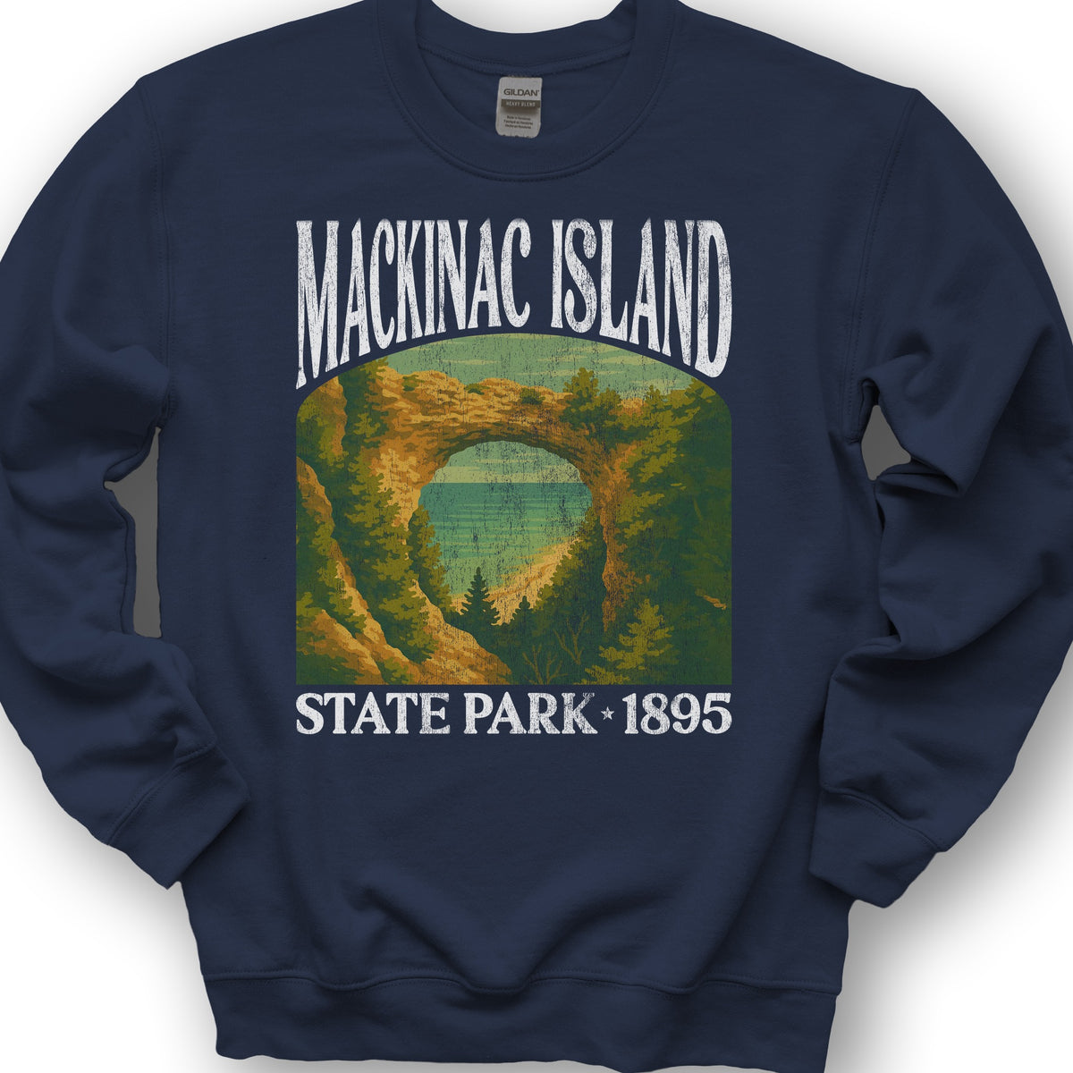 Mackinac Island State Park"Big and Bold" Sweatshirt - Navy