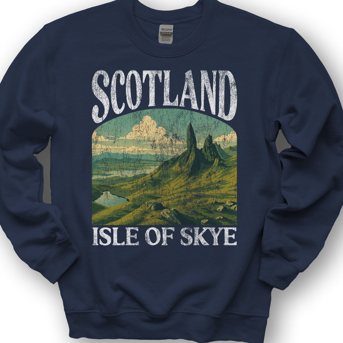 Scotland Isle of Skye "Big & Bold" Sweatshirt - Navy