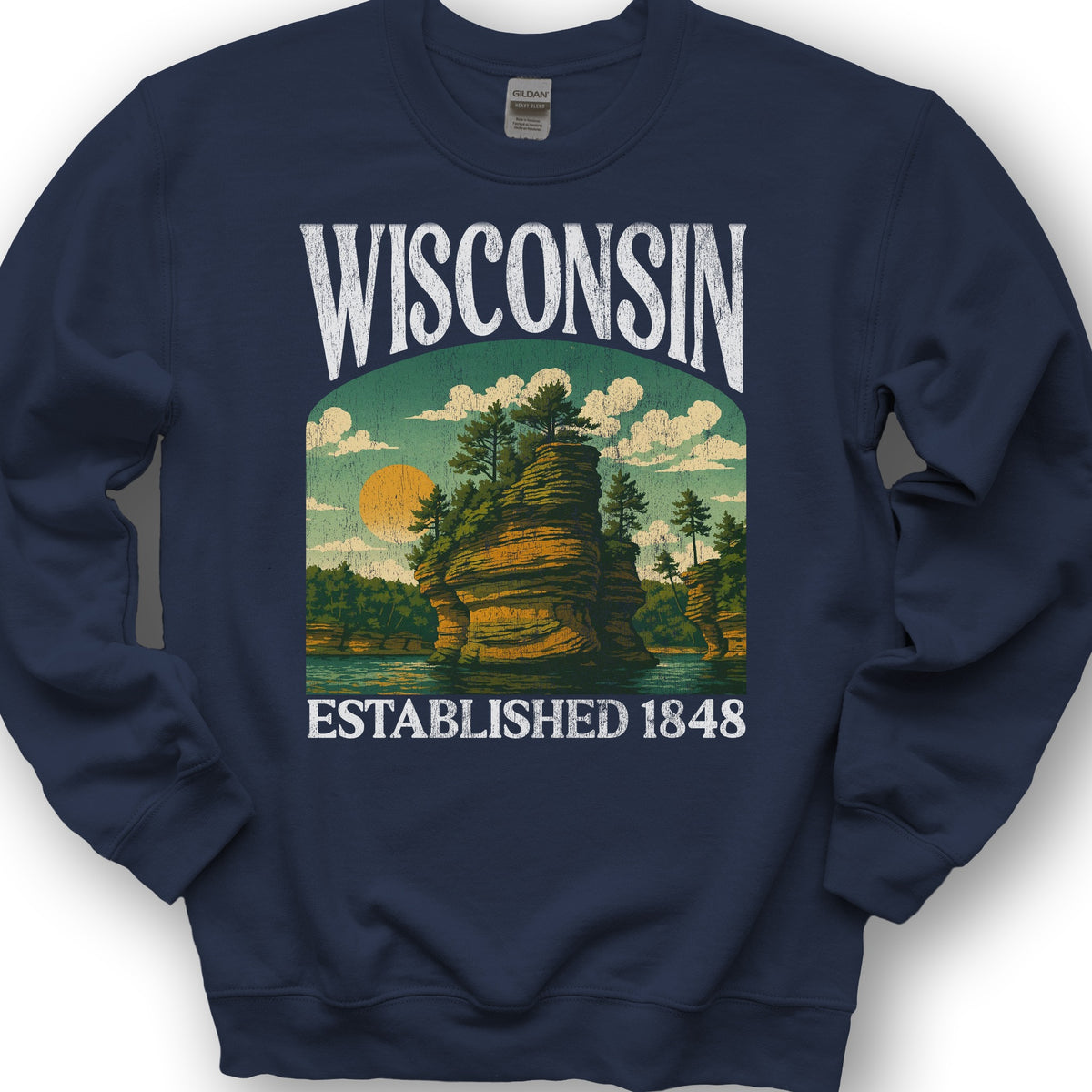 Wisconsin "Big & Bold" Sweatshirt - Navy